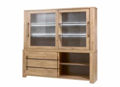 Vitrinekast Otto 230cm - decor - scarlet eik- Vitrinekasten|Vitrinekasten