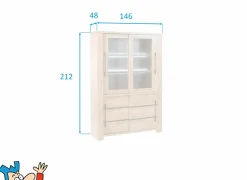 Vitrinekasten|Vitrinekasten|Vitrinekast Otto 146cm - decor - scarlet eik