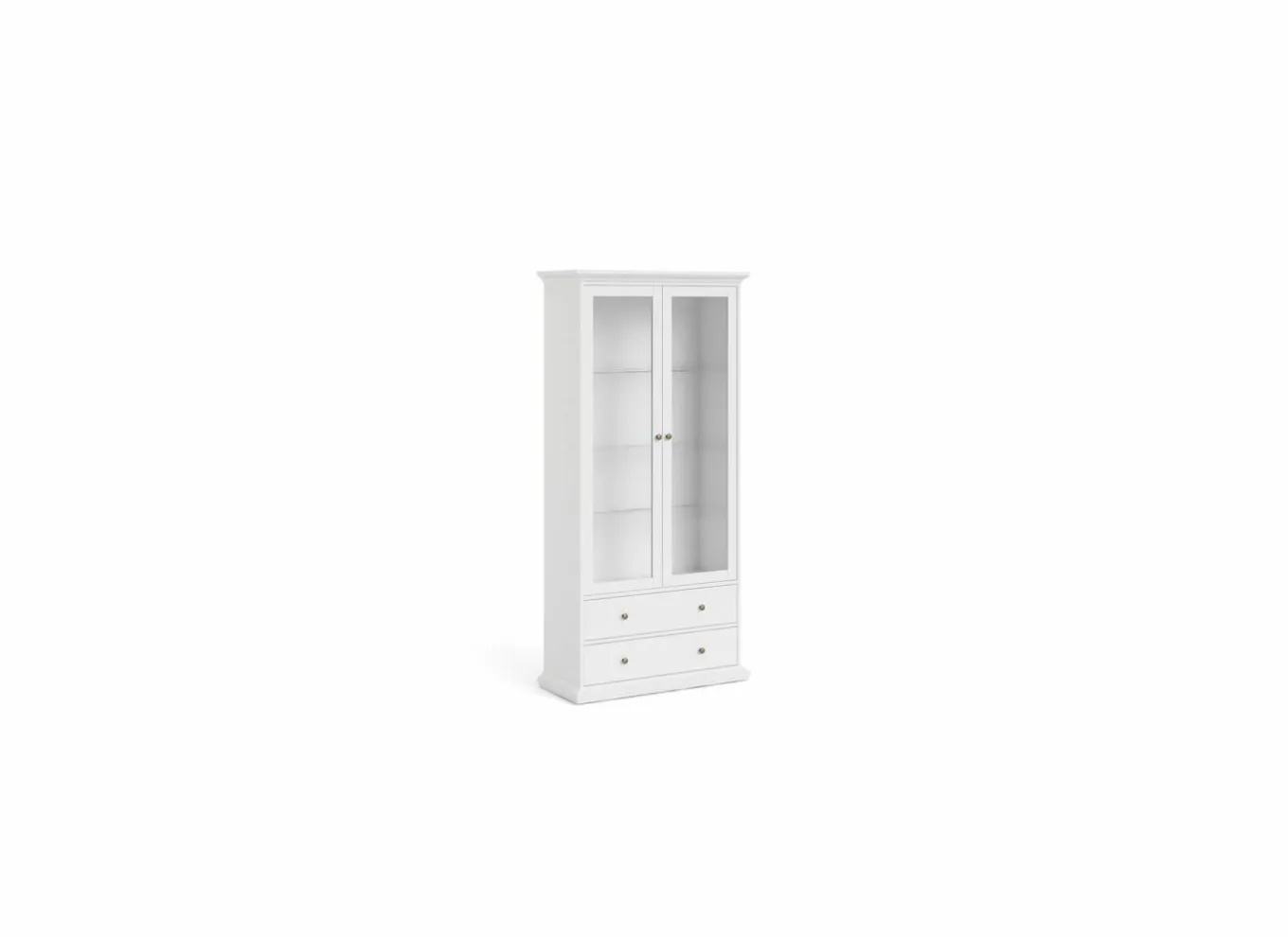 Vitrinekasten|Vitrinekasten|Vitrinekast Paris 96cm - decor - wit