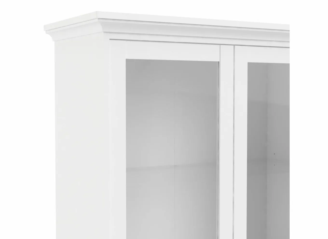 Vitrinekasten|Vitrinekasten|Vitrinekast Paris 96cm - decor - wit