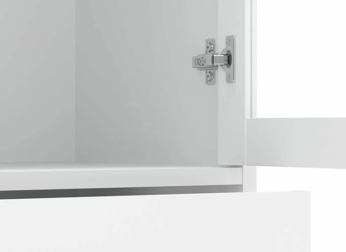 Vitrinekasten|Vitrinekasten|Vitrinekast Paris 96cm - decor - wit