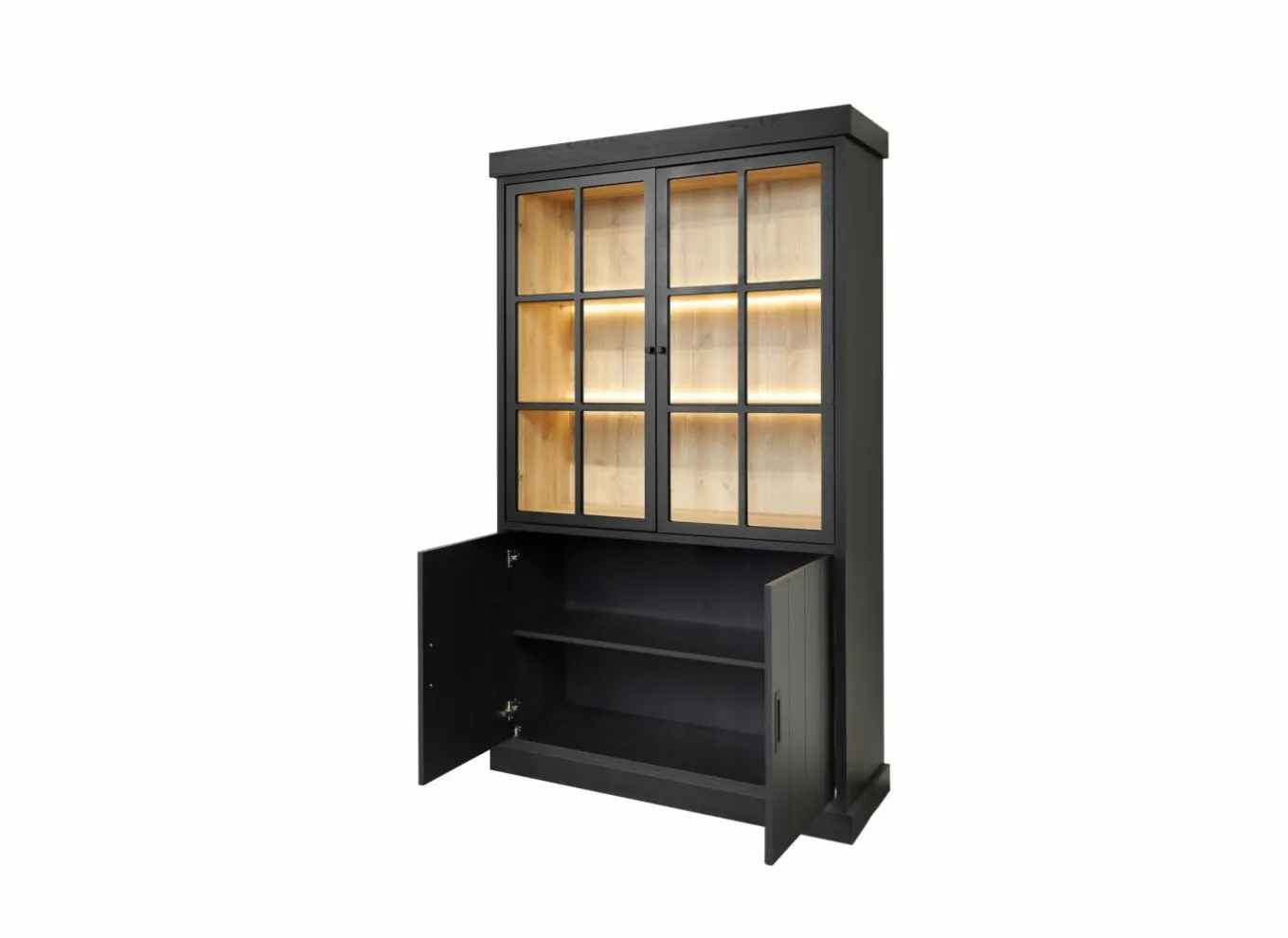 Vitrinekasten|Vitrinekasten|Vitrinekast Raphael 122cm - melamine - NOX