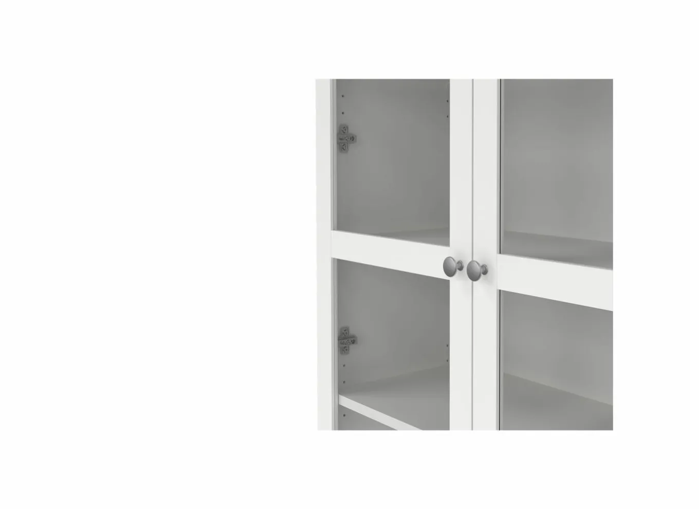 Vitrinekasten|Vitrinekasten|Vitrinekast Roma 89cm - decor - wit