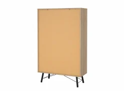 Vitrinekast Ry 102cm - decor - bruin & zwart- Vitrinekasten|Vitrinekasten
