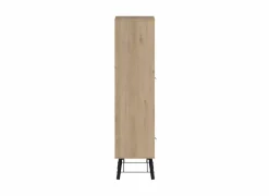 Vitrinekast Ry 102cm - decor - bruin & zwart- Vitrinekasten|Vitrinekasten