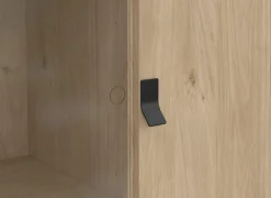 Vitrinekast Ry 102cm - decor - bruin & zwart- Vitrinekasten|Vitrinekasten