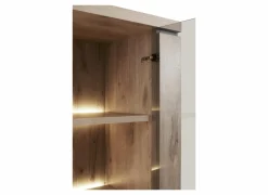 Vitrinekast Stefan 130cm - decor - canyon oak- Vitrinekasten|Vitrinekasten