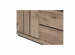 Vitrinekast Stefan 130cm - decor - canyon oak- Vitrinekasten|Vitrinekasten