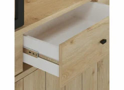 Vitrinekasten|Vitrinekasten|Vitrinekast Valencia 240cm - melamine - lichte eik