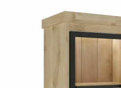 Vitrinekasten|Vitrinekasten|Vitrinekast Valencia 240cm - melamine - lichte eik