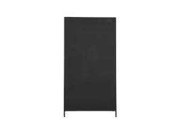 Vitrinekast Valeria 95cm - mango massief - naturel & zwart- Vitrinekasten|Vitrinekasten