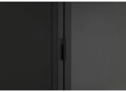 Vitrinekast Valeria 95cm - mango massief - naturel & zwart- Vitrinekasten|Vitrinekasten