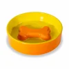 Voerbak Ø20cm - stoneware - geel & oranje- Voerbakken