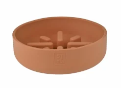 Voerbakken|Voerbak Sili Trage voederbak 1400ml - silicoon - terracotta