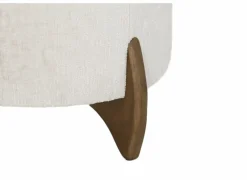 Voetenbank Arctic Ø51cm stof beige- Poefs & Voetenbankjes
