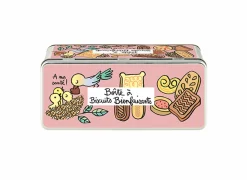 Voorraadpot Deco Biscuits 24x10xH10cm - metaal - multicolor- Bewaardozen