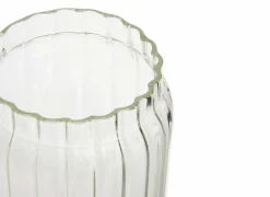Voorraadpot Harmony 1,3L - glas - transparant & acacia- Bewaardozen