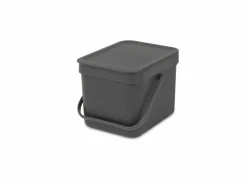 Brabantia Vuilbak Sort & Go 6L grijs- Vuilnisbakken|Vuilnisbakken