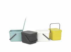 Brabantia Vuilbak Sort & Go 6L grijs- Vuilnisbakken|Vuilnisbakken
