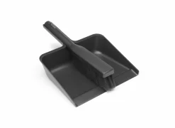 Brabantia Poetsgerief|Vuilblik en borstel 24x33cm - kunststof - dark grey