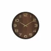 Wandklok Ivana Ø38cm - MDF - bruin- Klokken & Wekkers