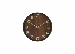 Wandklok Ivana Ø38cm - MDF - bruin- Klokken & Wekkers