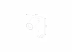 Wandlamp Geborsteld Staal GU10- Wandlamp