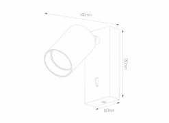 Wandlamp|Opbouwspots|Wandlamp GU10 - aluminium - wit