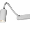 Wandlamp GU4 - aluminium - wit- Wandlamp
