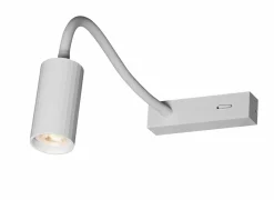 Wandlamp GU4 - aluminium - wit- Wandlamp