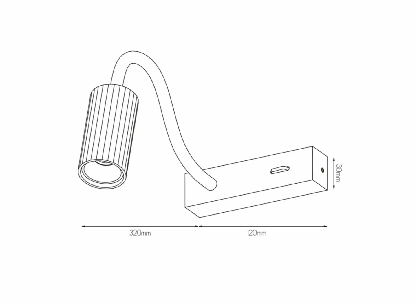 Wandlamp GU4 - aluminium - wit- Wandlamp