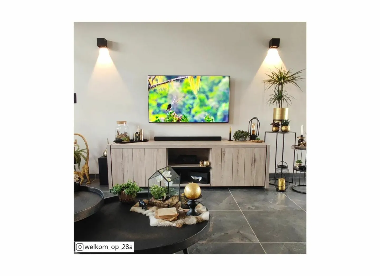 Wandlamp zwart goud 40W G9- Wandlamp