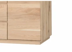 Wandmeubel Caviar 165cm - eik massief & decor - naturel- Barkasten|Wandmeubels