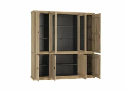 Wandmeubel Grimaldi 230cm - eik massief & decor - naturel- Wandmeubels|Wandmeubels