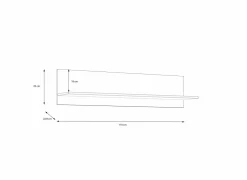 Wandplanken|Wandplanken|Wandplank Lya 110x23x25cm - decor - cabezone oak & mauvella oak