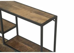 Wandrekken|Wandrekken|Wandrek Amador 80x20x80cm - mango massief - zwart & bruin