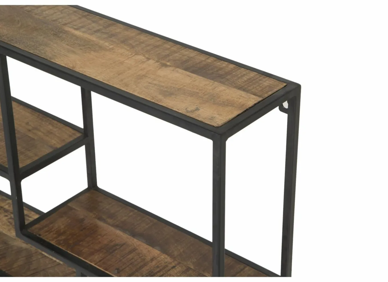 Wandrekken|Wandrekken|Wandrek Amador 80x20x80cm - mango massief - zwart & bruin