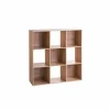 Wandrek Mix N' Modul 9 vakken 100,5x32x100,5cm - decor - naturel- Wandrekken|Wandrekken