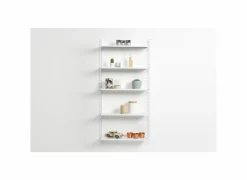 Wandrek Tomado 70x21x68cm - staal - wit- Wandrekken|Wandrekken