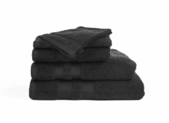 Washandjes|Washandje Katharina 16x21cm zwart