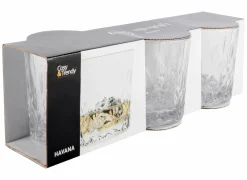 Cosy & Trendy Whiskeyglas Havana 33cl - glas - transparant set van 3- Cognac- & Whiskeyglazen