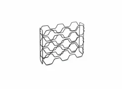 Wijnrek Hexagon 43x12x34cm - metaal - zwart- Wijnrekken|Wijnrekken