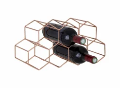 Cosy & Trendy Wijnrek 37,5x15x16cm - metaal - koper- Wijnrekken|Wijnrekken