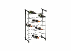 Wijnrek 48x26x77cm - staal - zwart- Wijnrekken|Wijnrekken