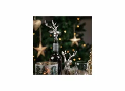 Mars & More Wijnaccessoires|Wijnstop Kariboe H17cm - aluminium - zilver