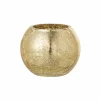 Kaars & Houder|Windlicht Bol carquele effect H9,5cm - glas - goud