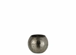 J line Kaars & Houder|Windlicht Bol Craquele