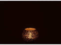 J line Kaars & Houder|Windlicht Bol Craquele