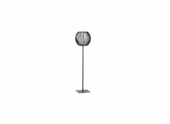Kaars & Houder|Windlicht Pino H70cm - metaal & glas - zwart