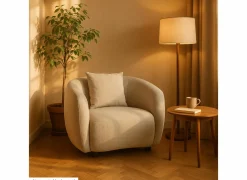 Zetels|Zetel Aegea 1-zit - stof - lichtgrijs